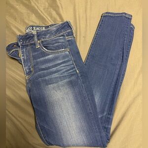 American Eagle Outfitters Women's Dark Blue Skinny Jeans